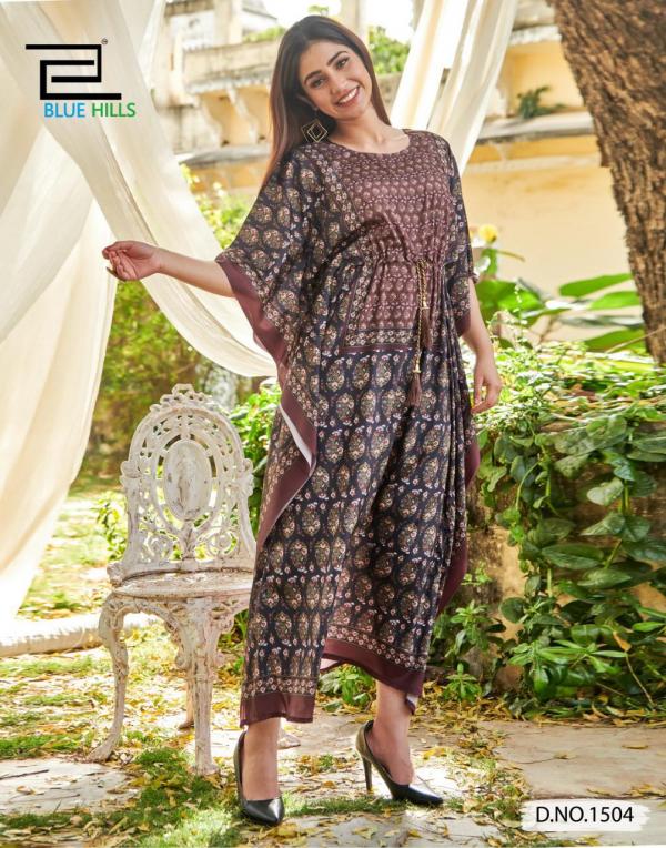 Blue Hills Stare 15 Designer Kaftan Style Kurti